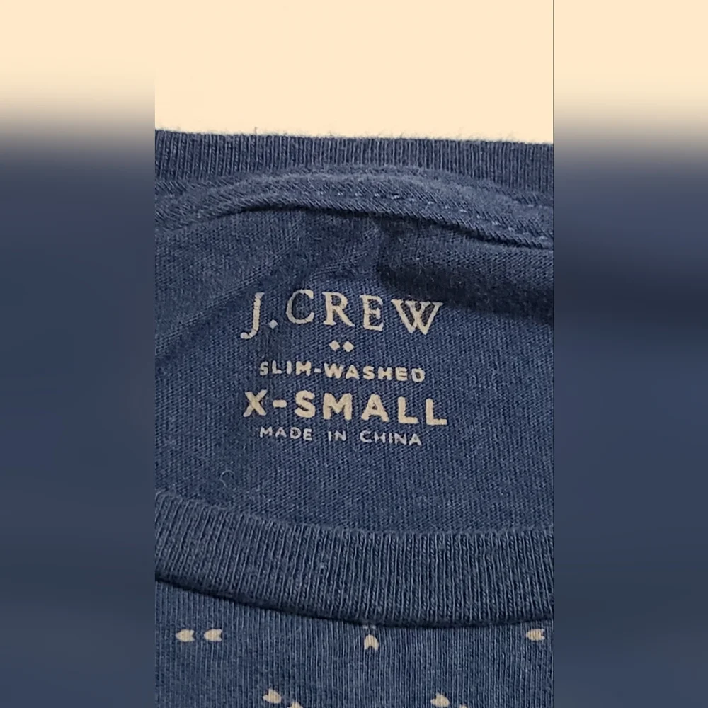 J.Crew slim washed blue‎ tshirt Mens size XS
